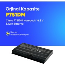 Clevo P751DM Notebook 14.8 V 82Wh Batarya – Orjinal Uyumlu, Yüksek Performanslı
