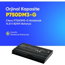 Clevo P750DM3-G Notebook 14.8 V 82Wh Batarya – Orjinal Uyumlu, Yüksek Performanslı