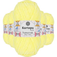 DS LLC 5 Adet Yumurcak Kadife El Örgü Ipi Sarı K333 DSLLC34-43TX