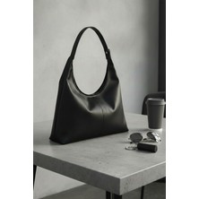 Wallery Bags Çağla Siyah Fermuarlı Kadın Omuz Çantası