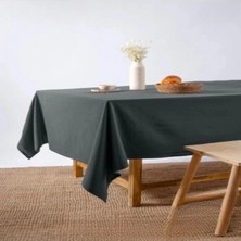 NDC Home Premium Keten Gri Füme (Düz) Masa Örtüsü