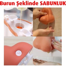 Direkstoktan Nose Shower Gel Dispenser Burun Şeklinde Sıvı Sabunluk / Big Nose Soap Dispenser For Shower Decorative Bathroom Shaped Foaming