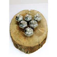 DS LLC 6 Lı Mini Eskitme Osmanlı Temalı Açık Renk Nar Lokumluk Sunum DSLLC34-43TX