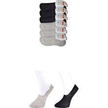 DS LLC Siyah ve Gri Erkek Babet Çorap 6 Çift DSLLC34-43TX