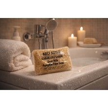 Seymen Bıçakçılık Keçi Sütlü Kabak Lifli Sabun – Doğal Peeling Etkili El Yapımı Duş ve Banyo Sabunu