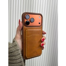 Fabron Leather - iPhone 16 Uyumlu Magsafe Özellikli Darbeye Dayanıklı Cüzdanlı Deri Kılıf