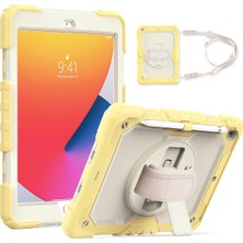 Snmswrld Newface Ipad 10.2 (7.nesil) Kılıf Strap New Tablet Kapak - Sarı