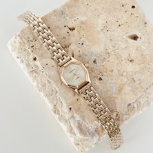 Vesce Atelier Köşeli Gold Saat Gold