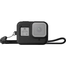 DS LLC Puluz PU428B Gopro Hero8 Için Silikon Koruma Kılıfı+Wrist STRAP-(5775) DSLLC-2335Y6