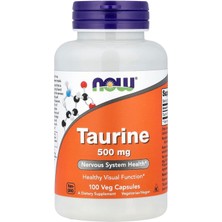 Now Foods Taurine - 500MG - 100 Veg Capsules (Visual Function*)