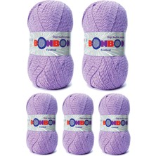 DS LLC 5 Adet Festival Simli Örgü Ipi Yünü Renk NO:205 DSLLC34-43TX