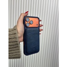 Fabron Leather - iPhone 17 Uyumlu Magsafe Özellikli Darbeye Dayanıklı Cüzdanlı Deri Kılıf
