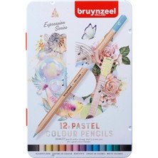 Bruynzeel : Expression Kuru Boya Kalem Seti : Pastel Renkler : 12 Renk (Metal Kutu)