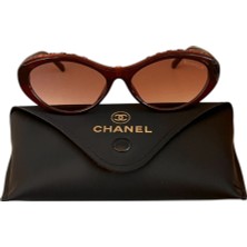 Rose Chanel Kahverengi Şık Kadın Güneş Gözlüğü Ekartman 50