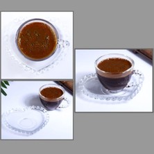 Girona Kahve Fincan Takımı, 12 Parça, 6 Kişilik, Kalp Şekilli Tasarım