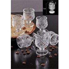 DS LLC Kristal Kahve Yanı Bardağı 6lı ROYALEKS-R1720 DSLLC34-43TX
