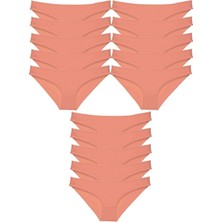 DS LLC 15 Adet Süper Eko Set Likralı Kadın Slip Külot Pudra DSLLC34-43TX