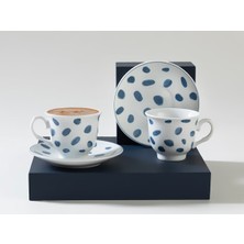 Lacivert Porselen Kahve Fincanı Takımı, 80 Ml, 2'li Set