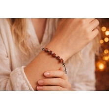 Seymen Bıçakçılık Jasper Doğal Taş Bileklik | Ayarlanabilir Ip Bileklik | Enerji Taşı & Spiritüel Aksesuar Unisex