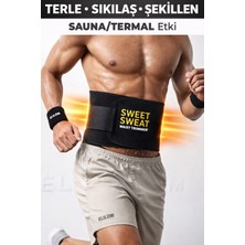 Elilom Termal Sauna Kemer Korse – Bel Göbek Eritme, Terletici ve Sıkılaştırıcı Sporcu Destek Kemeri
