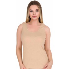 DS LLC Geniş Askılı Elestan Likralı Kadın Atlet Ten 2127B DSLLC34-43TX