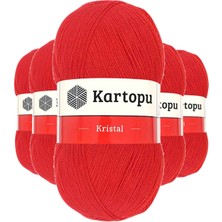 DS LLC 5 Adet Kristal Çift Katlı El Örgü Lif Ipi Açık Kırmızı K160 DSLLC34-43TX