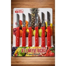 Genel 6’lı Meyve Bıçağı Seti – Paslanmaz Çelik Keskin Bıçaklar, Ergonomik Saplı Mutfak Bıçak Seti
