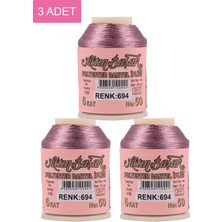 DS LLC 3 Adet Altınbaşak Oya ve Dantel Ipi 20 gr - Royaleks - No: 694 DSLLC34-43TX