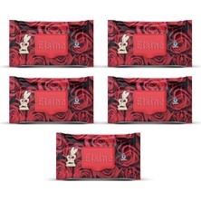 DS LLC 5 Paket Red Rose Islak Havlu Mendil 90 Adet Kapaklı Gül Kokulu DSLLC34-43TX