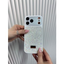 Fabron Taşlı Ag Glass - iPhone 15 Pro Max Uyumlu Darbeye Dayanıklı Taşlı Kılıf