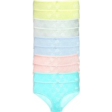 DS LLC 10 Adet Kadın Komple Tül Dantel Bato Külot DSLLC34-43TX