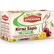 DS LLC Kiraz Saplı Form Çayı  Bardak Poşet 20’li DSLLC34-43TX