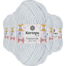 DS LLC 5 Adet Yumurcak Kadife El Örgü Ipi Açık Gri K919 DSLLC34-43TX