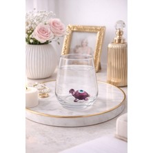 Crystal Passion El Yapımı Cam Kaplumbağa Figürlü Bardak Şeffaf Dekoratif Cam Su Bardağı