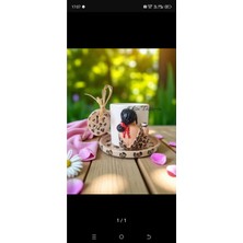 Leopar Desenli Şık Türk Kahvesi Fincanı Seti, Zarif Tasarım ve Kaliteli Materyal