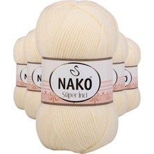 DS LLC 5 Adet Süper Inci El Örgü Ipi 100 gr Krem 256 DSLLC34-43TX