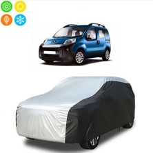 AUTOES Peugeot Bipper 2012 Model Branda Araba Brandası Oto Branda Gri-Siyah