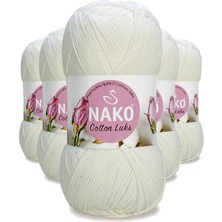 DS LLC 5 Adet Cotton Lüks Yelek Tunik Kazak Bluz Hırka Ipi Yünü Süt Beyaz 97570 DSLLC34-43TX