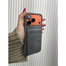 Fabron Leather - iPhone 16 Pro Uyumlu Magsafe Özellikli Darbeye Dayanıklı Cüzdanlı Deri Kılıf