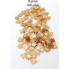 DS LLC Oya Abiye Bileklik Kolye Pleksi Metalik Plastik Pul Altın Renk 8 Gram 100 Adet - BNC485 DSLLC34-43T