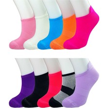 DS LLC 12 Adet Neon Parlak Renk Yumuşak Kadın Bilek Çorap DSLLC34-43TX