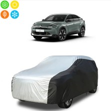 AUTOES Citroen C4 Model Araba Brandası Oto Branda Gri-Siyah