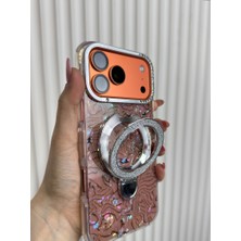 Fabron Ebruli - iPhone 15 Uyumlu Magsafe Özellikli Darbeye Dayanıklı Standlı Kılıf