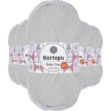 DS LLC 5 Adet Baby One Tüylenmeyen El Örgü Ipi Yünü Alaska Gri K992 DSLLC34-43TX