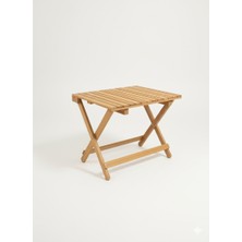 Dekoratif Ahşap Bahçe Masası Katlanır Balkon Masası Kamp Masası