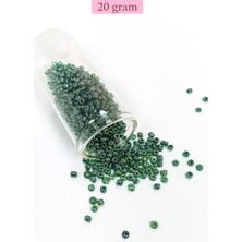 DS LLC Dökme Cam Kum Boncuk (8/0) 3 mm - 20 Gram - Parlak Yeşil - BNC162 DSLLC34-43TX