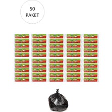 DS LLC J-250 Jumbo Boy Çöp Torbası 80 x 110 cm 10 Lu Rulo x 50 Paket = 500 Adet (Siyah) DSLLC34-43TX