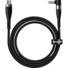 DS LLC Baseus Zinc Manyetik Type-C To Dc Round (55X25MM) Lenovo Laptop Şarj Kablosu 100W 2M-(5775) Dsllc-2