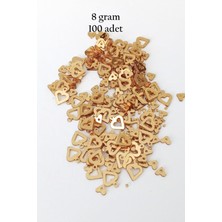 DS LLC Oya Abiye Bileklik Kolye Pleksi Metalik Plastik Pul Altın Renk 8 Gram 100 Adet - BNC488 DSLLC34-43T