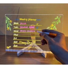 Bumelo LED Işıklı Çizim ve Boyama Tahtası STAND/6ADET Kalem ve Bez Hediyeli